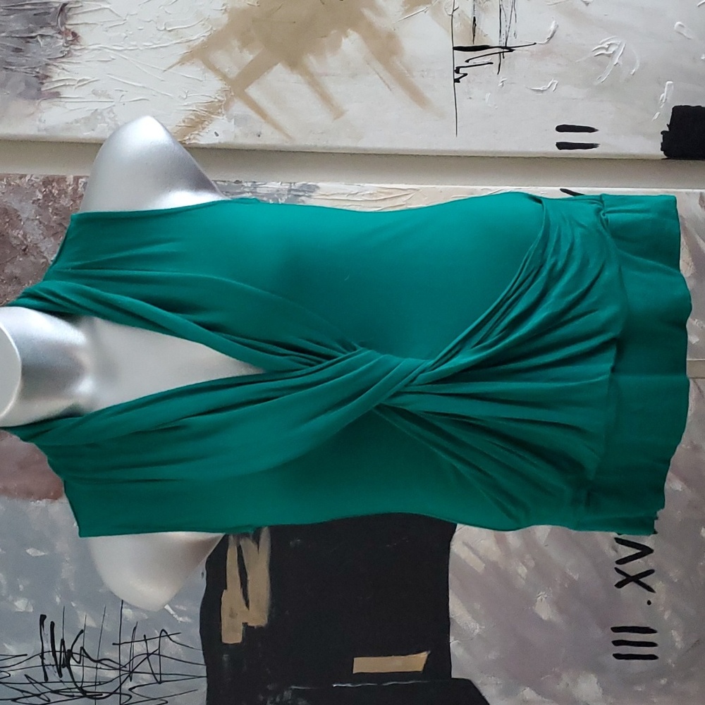 Banana Republic Green Twist Knot Sleeveless Top Women XS